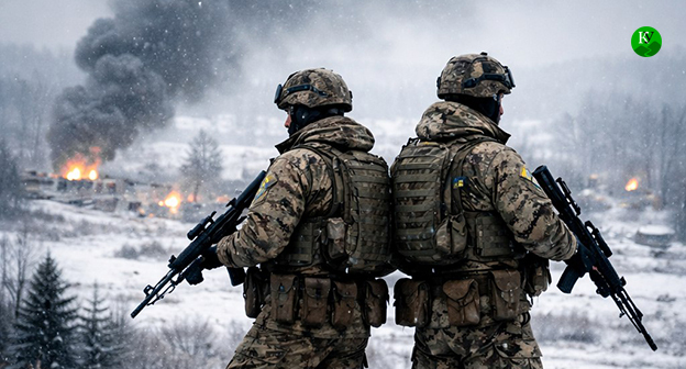 Военнослужащие. Иллюстрация создана "Кавказским узлом" при помощи ИИ в программе Copilot