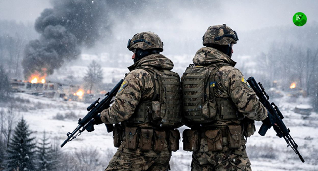 Военнослужащие. Иллюстрация создана "Кавказским узлом" при помощи ИИ в программе Copilot