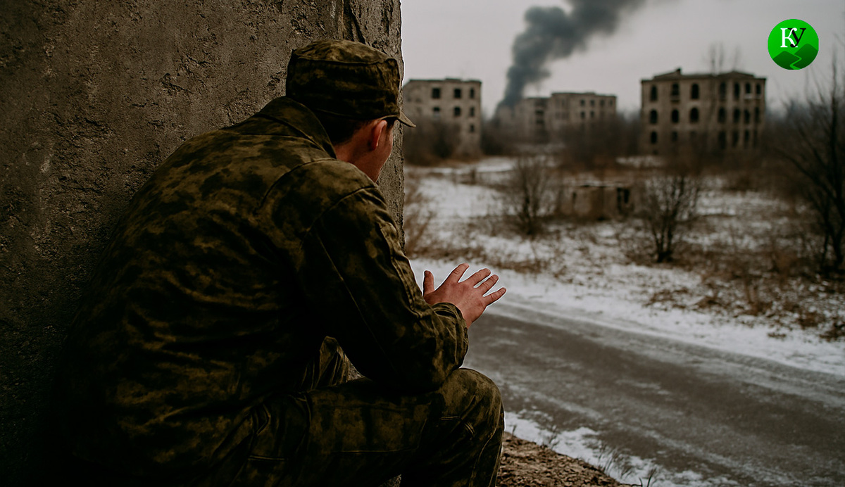 Военный на СВО. Иллюстрация создана «Кавказским узлом» с помощью ИИ в программе Copilot