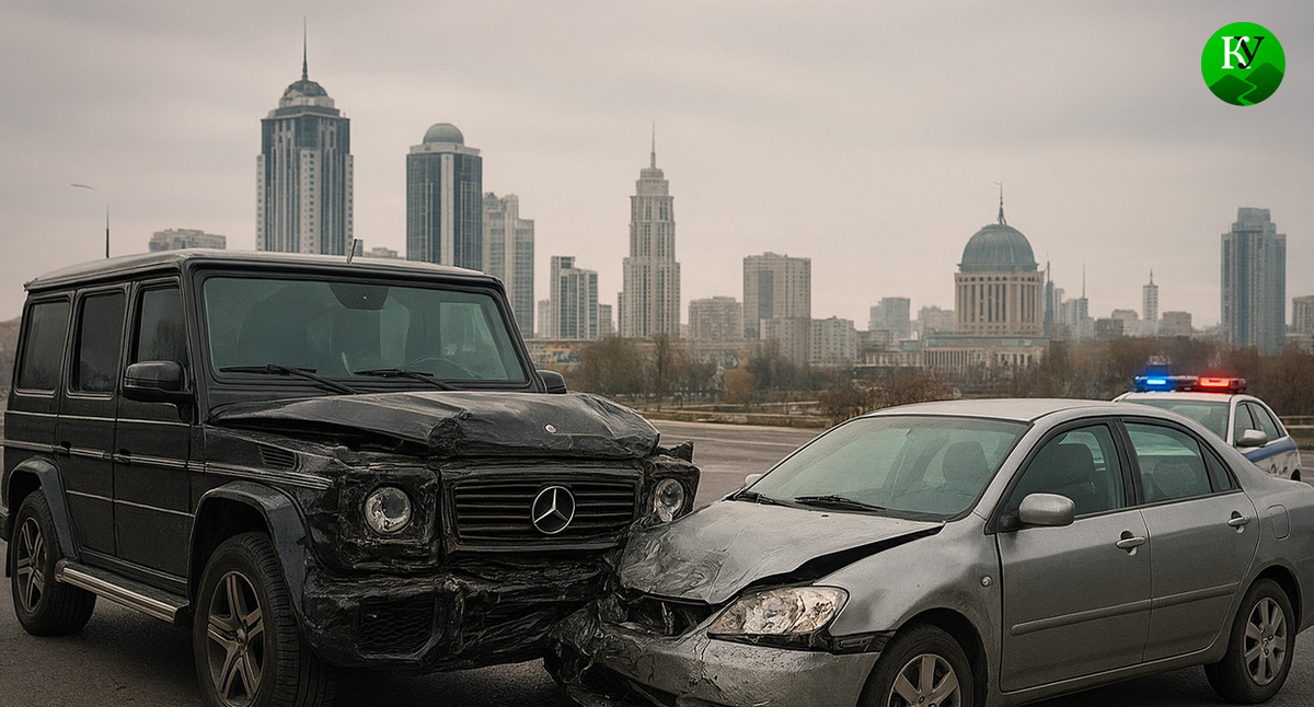 Авария в Грозном. Иллюстрация создана «Кавказским узлом» с помощью ИИ в программе Copilot