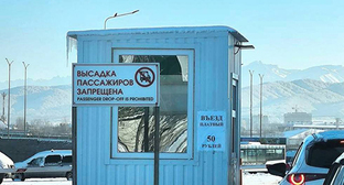 Шлагбаум перед автовокзалом в Нальчике. 21 января 2026 г. Фото: https://t.me/prockbr/1240