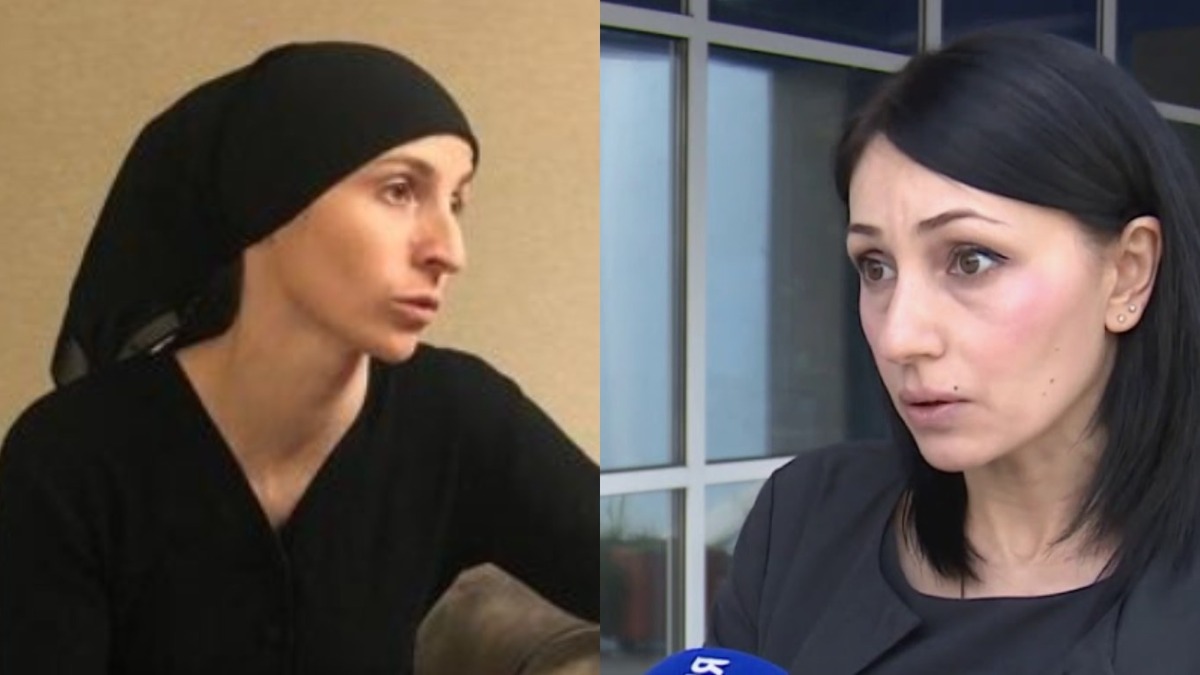 Оксана Сотиева (слева) и Земфира Цкаева. Коллаж "Кавказского узла". Скриншот фото телекомпании "Ир" https://mc-ir.ru/oksana-sotieva-v-nashem-obshhestve-ne-ostalos-chelovechnosti/ и стоп-кадр видео "Основа" https://www.youtube.com/watch?v=QH7Pr78M6oM.