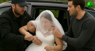 Похищение невесты. Иллюстрация создана «Кавказским узлом» с помощью ИИ в программе Copilot