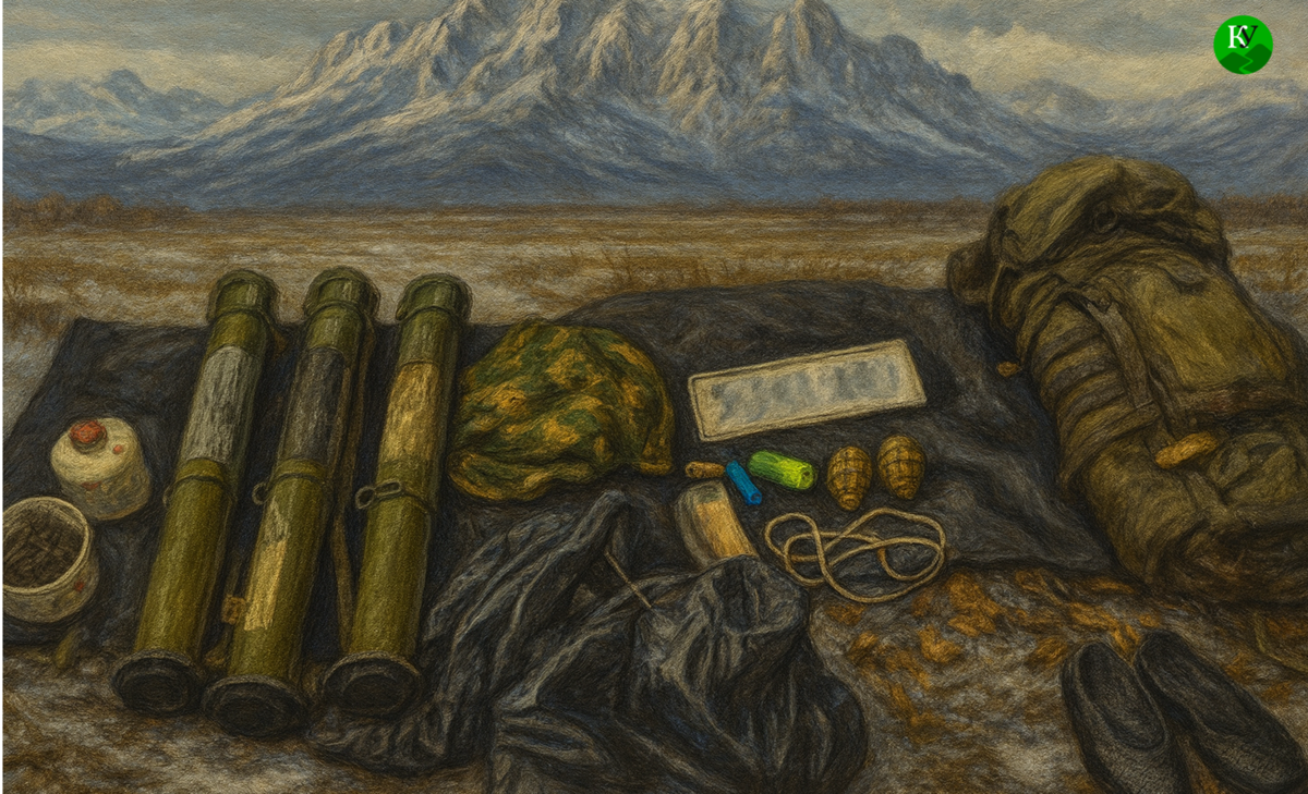 Найденное оружие. Иллюстрация создана "Кавказским узлом" с помощью ИИ в программе Copilot