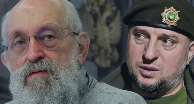 Анатолий Вассерман (слева) и Апти Алаудинов. Скриншот видео https://www.youtube.com/watch?v=vqliAtNYajw