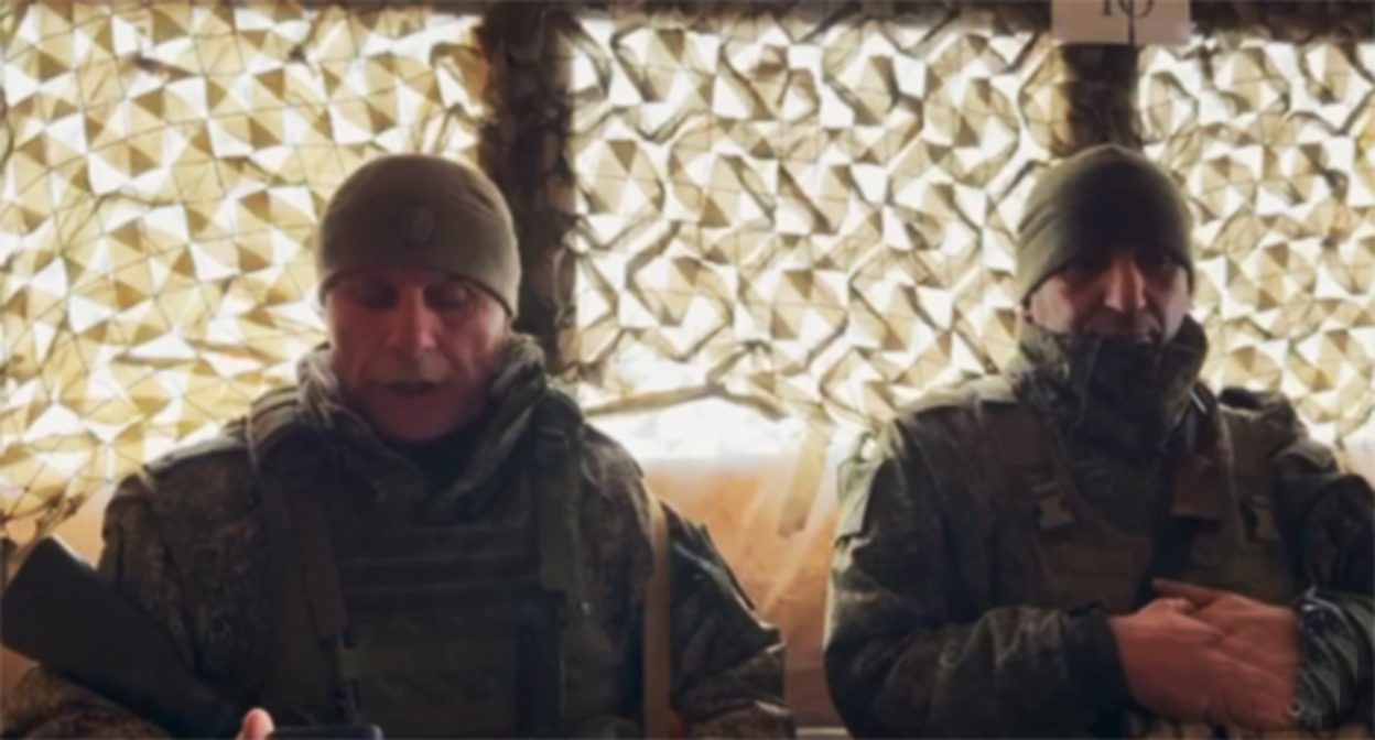 Кадр видеообращения участников СВО к Сергею Меликову. 15 февраля 2026 г. Скриншот видео https://t.me/KAIF_Dagestana/24827