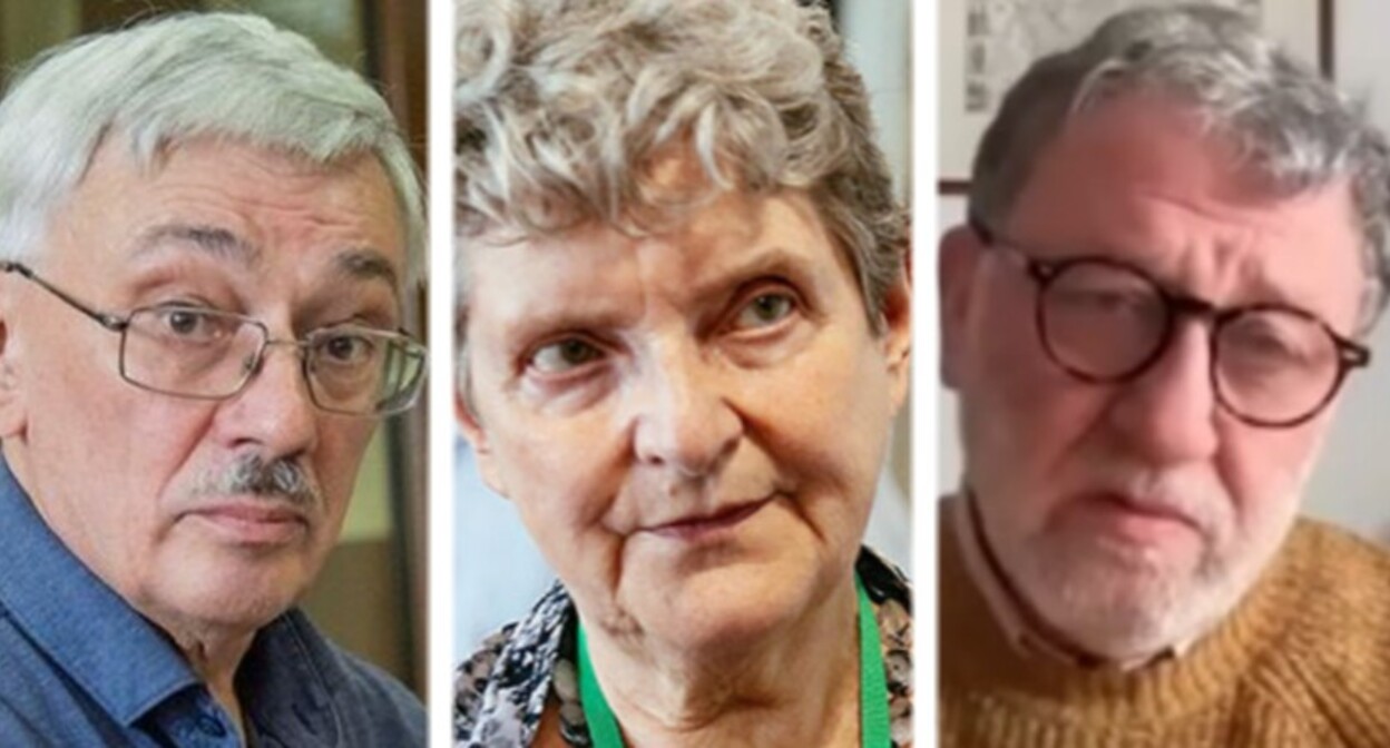 Олег Орлов, Светлана Ганнушкина, Сергей Пархоменко (все включены в реестр иноагентов). Фото: Александр Астахов, Karina Gradusova / https://ru.wikipedia.org, https://www.youtube.com/@sparkhom Коллаж "Кавказского узла".