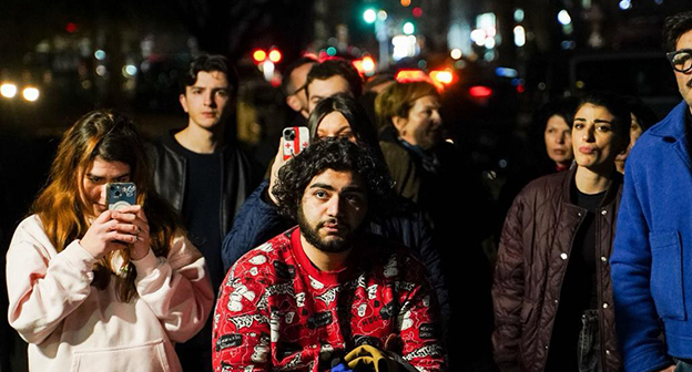 Акция протеста студентов Сухумского госуниверситета. Тбилиси, 16 февраля 2026 г. Фото: NEWS.On.ge https://t.me/Tbilisi_life/44842 Акция протеста студентов Сухумского госуниверситета. Тбилиси, 16 февраля 2026 г. Фото: NEWS.On.ge https://t.me/Tbilisi_life/44842