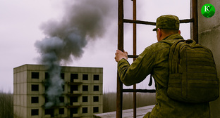 Военный на СВО. Иллюстрация создана «Кавказским узлом» с помощью ИИ в программе Copilot
