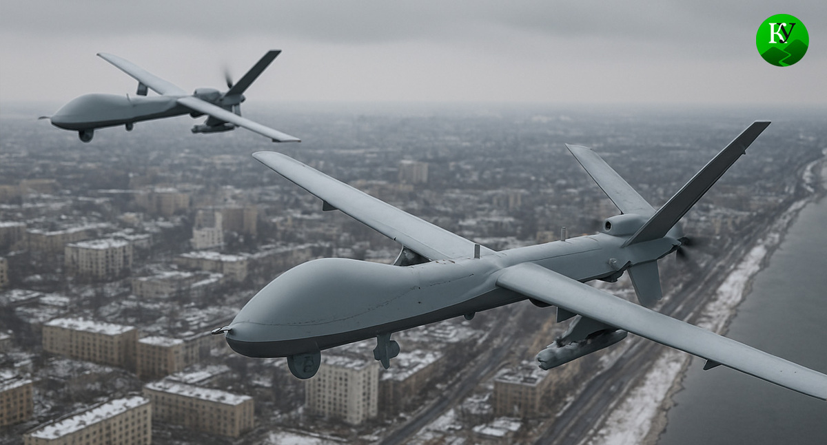 БПЛА в полете. Иллюстрация создана «Кавказским узлом» с помощью ИИ в программе Copilot БПЛА в полете. Иллюстрация создана «Кавказским узлом» с помощью ИИ в программе Copilot