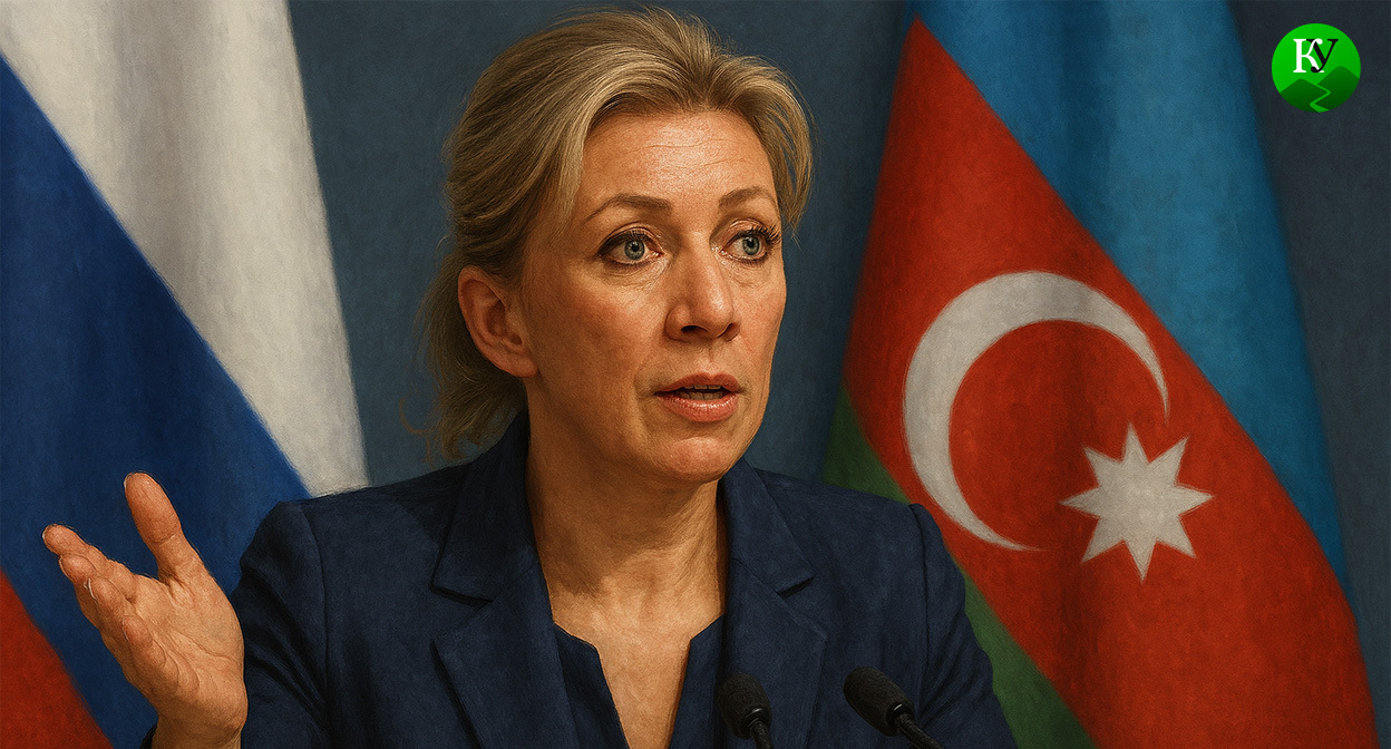 Мария Захарова. Иллюстрация создана «Кавказским узлом» с помощью ИИ в программе Copilot