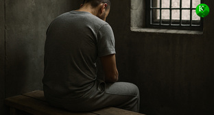 Мужчина в СИЗО. Иллюстрация создана «Кавказским узлом» с помощью ИИ в программе Copilot