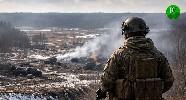 Военнослужащий. Иллюстрация создана "Кавказским узлом" при помощи ИИ в программе Copilot