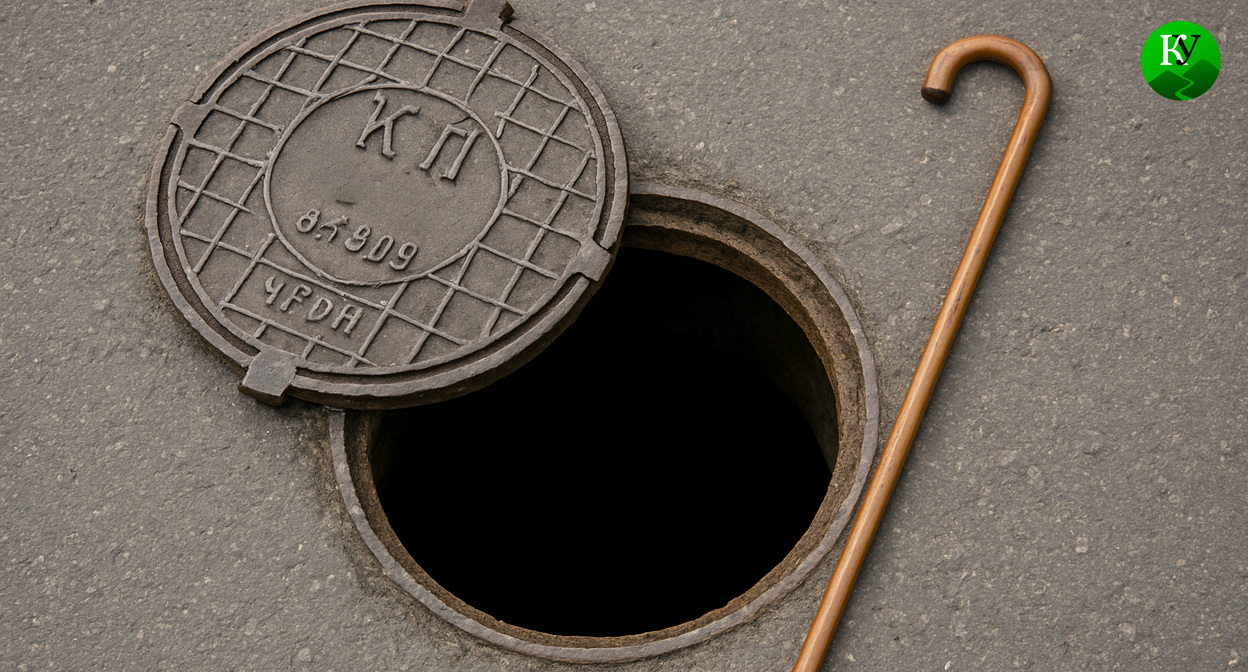 Канализационный люк. Иллюстрация создана «Кавказским узлом» с помощью ИИ в программе Copilot