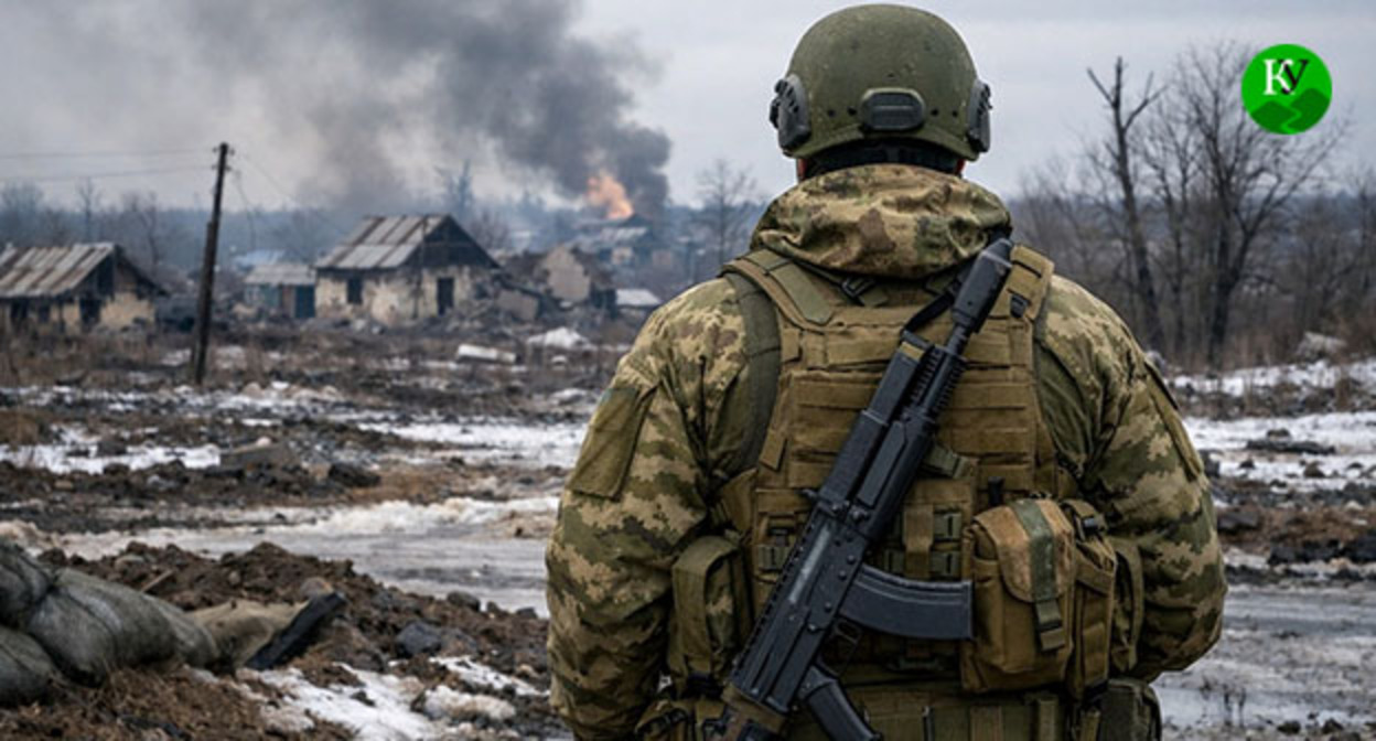 Военнослужащий. Иллюстрация создана "Кавказским узлом" при помощи ИИ в программе Copilot