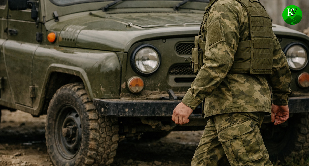 Военный на СВО. Иллюстрация создана «Кавказским узлом» с помощью ИИ в программе Copilot