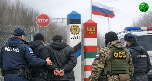 Силовики на границе. Иллюстрация создана «Кавказским узлом» с помощью ИИ в программе Copilot Силовики на границе. Иллюстрация создана «Кавказским узлом» с помощью ИИ в программе Copilot