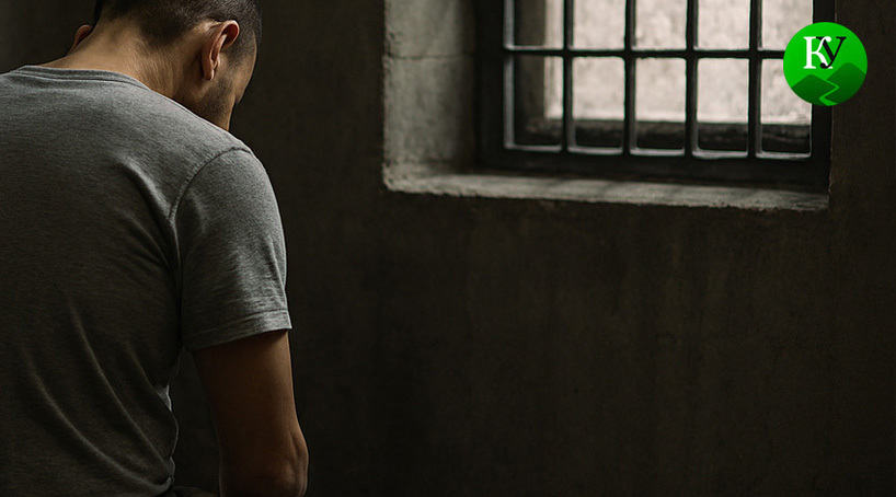 Мужчина в тюрьме. Иллюстрация создана "Кавказским узлом" при помощи ИИ в программе Copilot