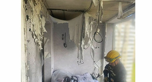 Поврежденная квартира в результате атаки БПЛА в Краснодаре. 30 марта 2026 г. Фото: t.me/emnaumov