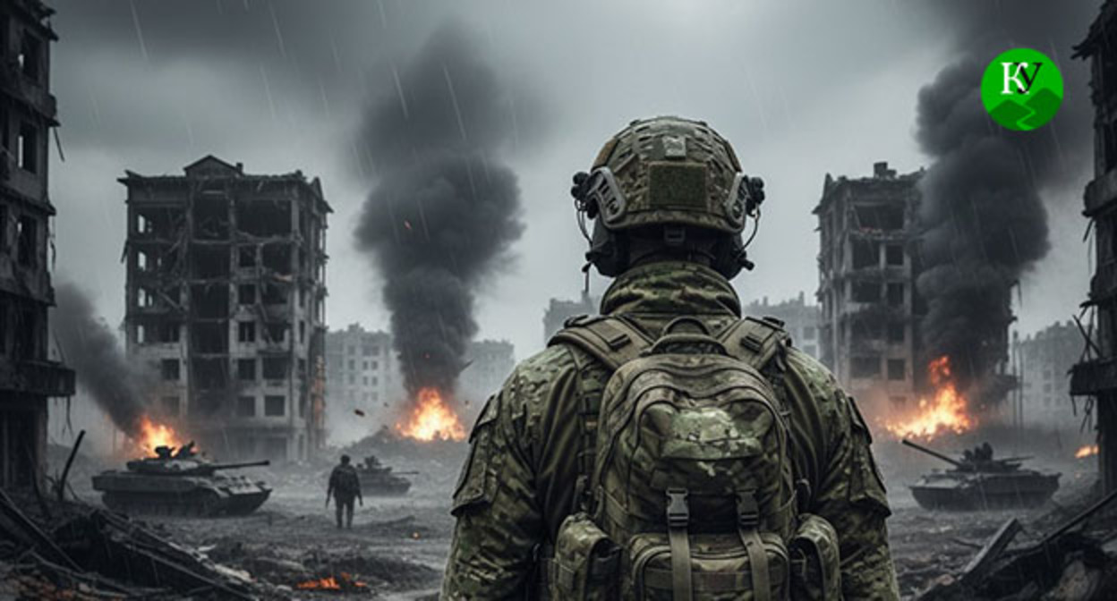 Военнослужащий. Иллюстрация создана "Кавказским узлом" при помощи ИИ в программе Copilot