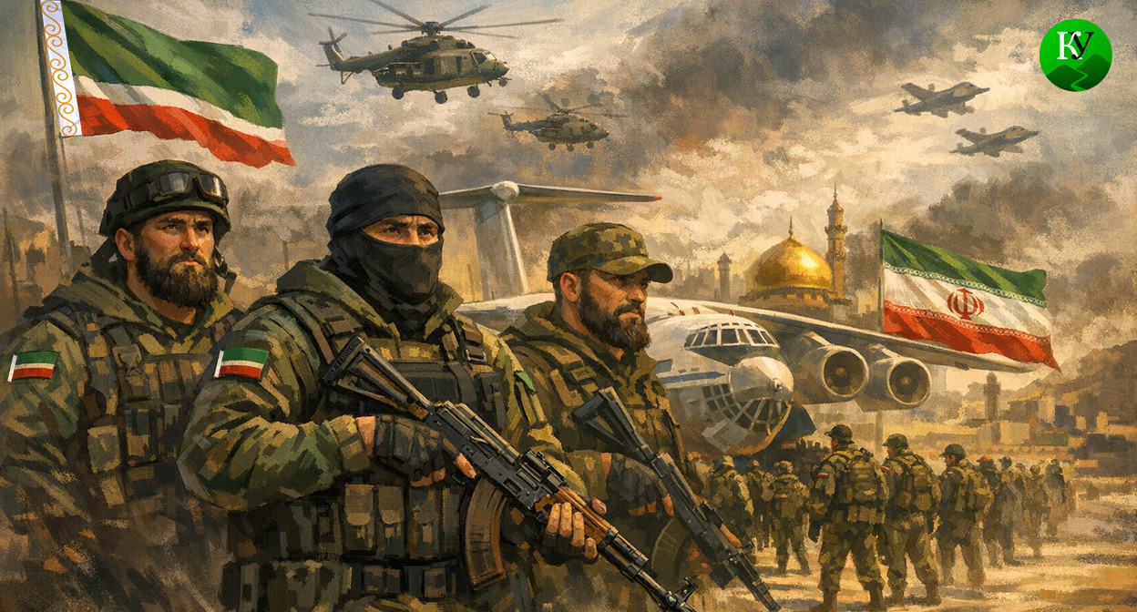 Военные в Иране. Иллюстрация создана «Кавказским узлом» с помощью ИИ в программе Copilot