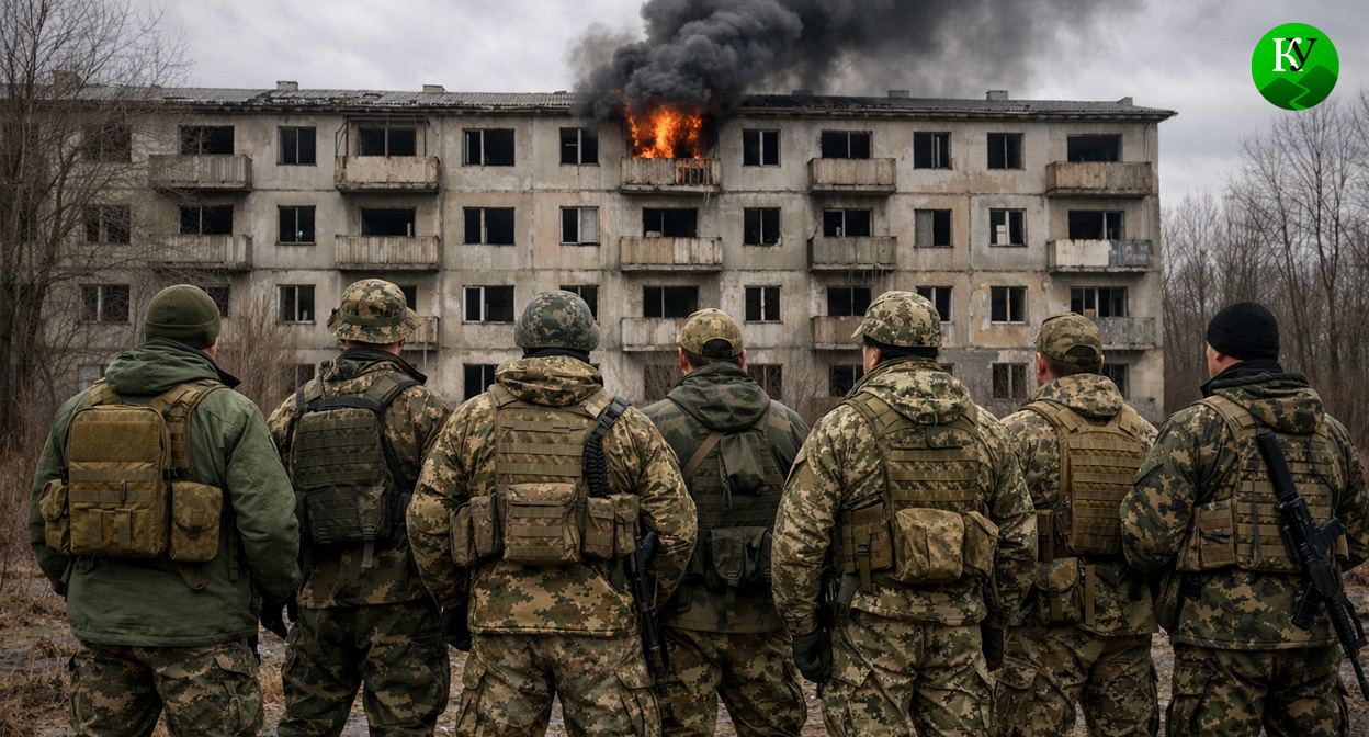Военные на СВО. Иллюстрация создана «Кавказским узлом» с помощью ИИ в программе Copilot