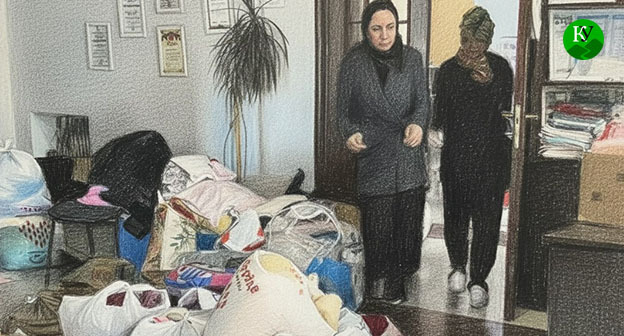 Сбор помощи для жителей Дагестана. Иллюстрация создана "Кавказским узлом" при помощи ИИ в программе Copilot Сбор помощи для жителей Дагестана. Иллюстрация создана "Кавказским узлом" при помощи ИИ в программе Copilot