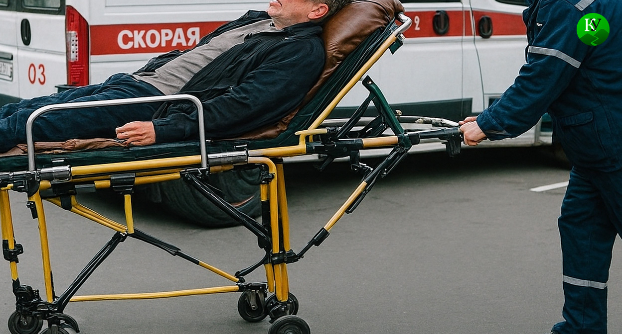 Мужчина и медики. Иллюстрация создана «Кавказским узлом» с помощью ИИ в программе Copilot Мужчина и медики. Иллюстрация создана «Кавказским узлом» с помощью ИИ в программе Copilot