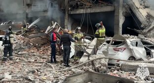 На месте взрыва во Владикавказе. 10 апреля 2026 г. Фото: МАХ/"МЧС Северной Осетии"

