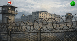 Тюрьма в Грузии. Иллюстрация создана «Кавказским узлом» с помощью ИИ в программе Copilot