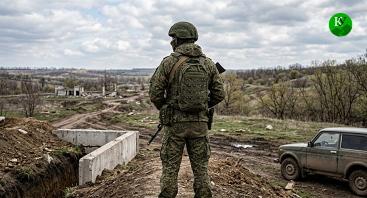 Военнослужащий. Иллюстрация создана "Кавказским узлом" при помощи ИИ в программе Copilot
