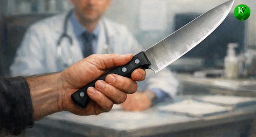 Нападение на врача. Иллюстрация создана «Кавказским узлом» с помощью ИИ в программе Copilot