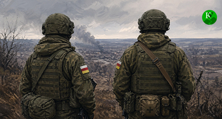 Military personnel. Illustration created 
