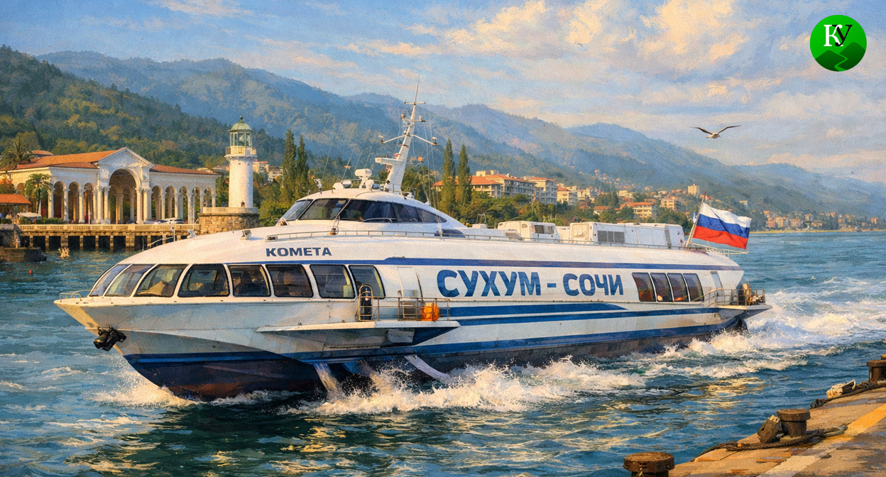 Судно "Комета". Иллюстрация создана «Кавказским узлом» с помощью ИИ в программе Copilot