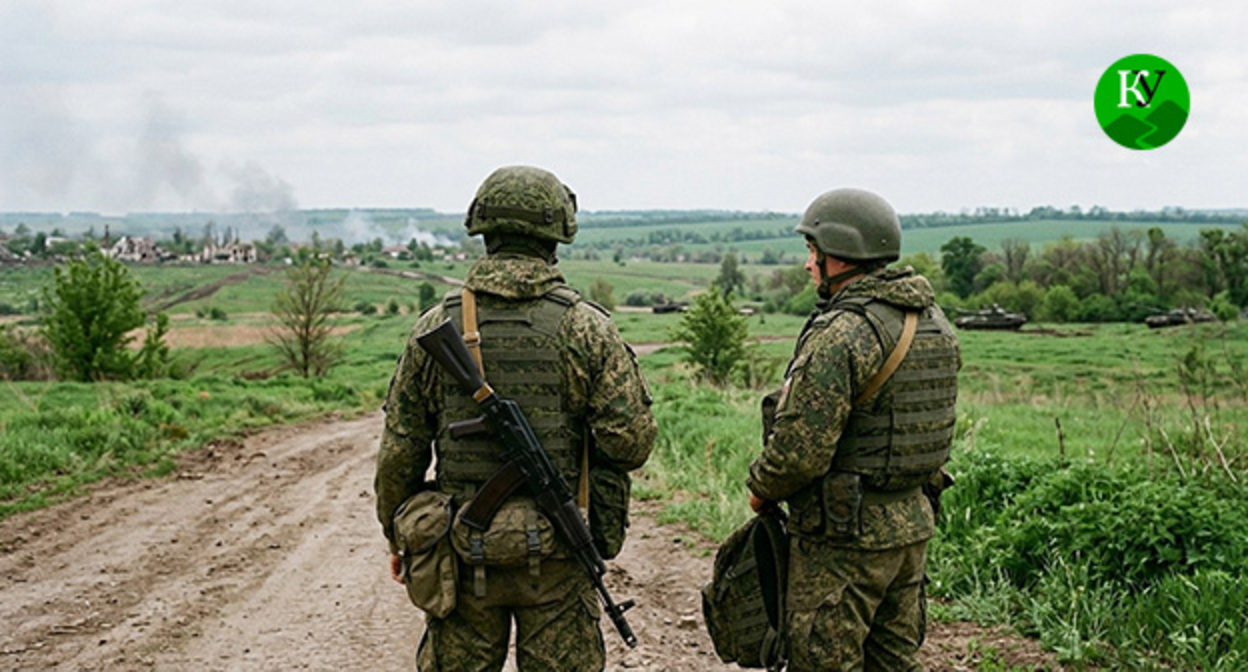 Военнослужащие. Иллюстрация создана "Кавказским узлом" при помощи ИИ в программе Copilot
