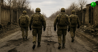 Военные на СВО. Иллюстрация создана «Кавказским узлом» с помощью ИИ в программе Copilot