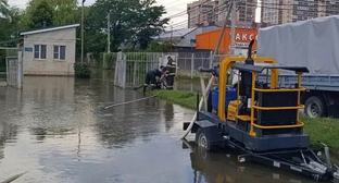 Подтопление в Краснодаре. Фото: МЦУ Краснодар https://t.me/mcu_krd