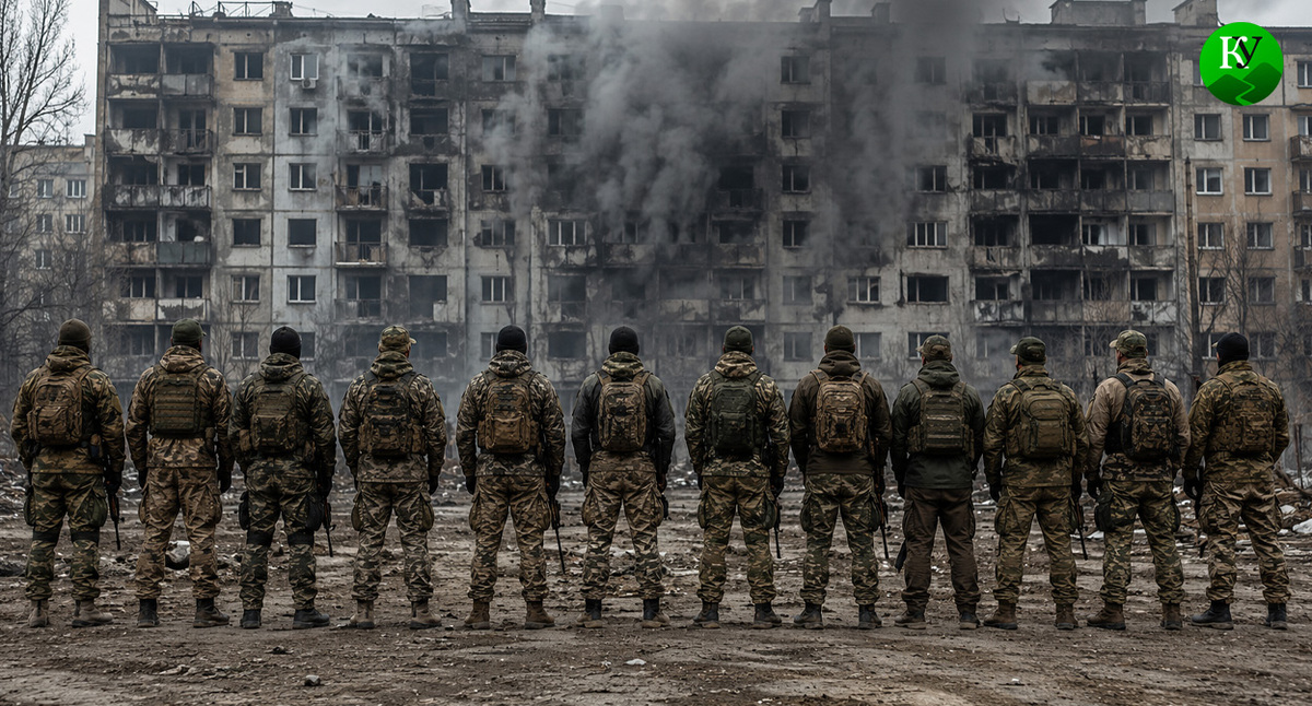 Военные на СВО. Иллюстрация создана «Кавказским узлом» с помощью ИИ в программе Copilot