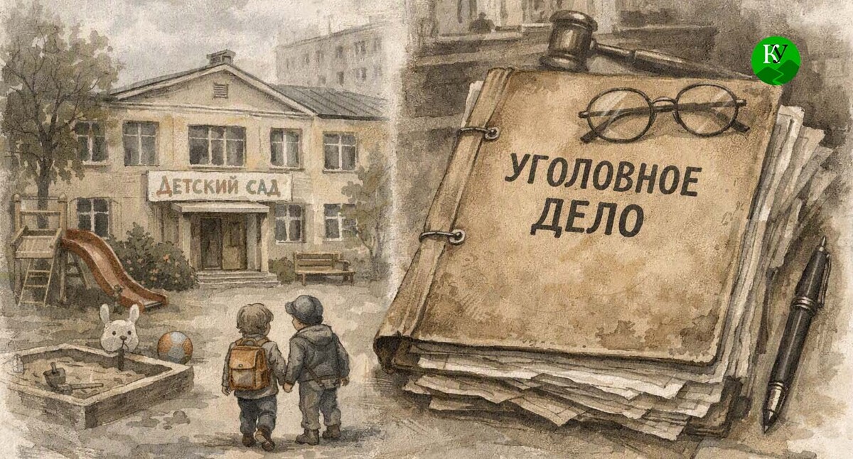 Детсад и папка с материалами уголовного дела. Иллюстрация создана "Кавказским узлом" при помощи ИИ в программе Copilot Детсад и папка с материалами уголовного дела. Иллюстрация создана "Кавказским узлом" при помощи ИИ в программе Copilot