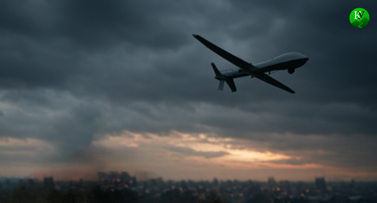БПЛА в небе. Иллюстрация создана «Кавказским узлом» с помощью ИИ в программе Copilot БПЛА в небе. Иллюстрация создана «Кавказским узлом» с помощью ИИ в программе Copilot