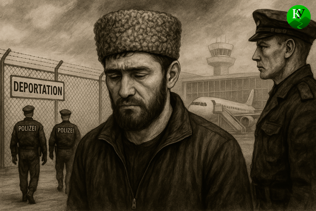 Депортация уроженца Чечни. Иллюстрация создана "Кавказским узлом" с помощью ИИ в программе Copilot. Депортация уроженца Чечни. Иллюстрация создана "Кавказским узлом" с помощью ИИ в программе Copilot.