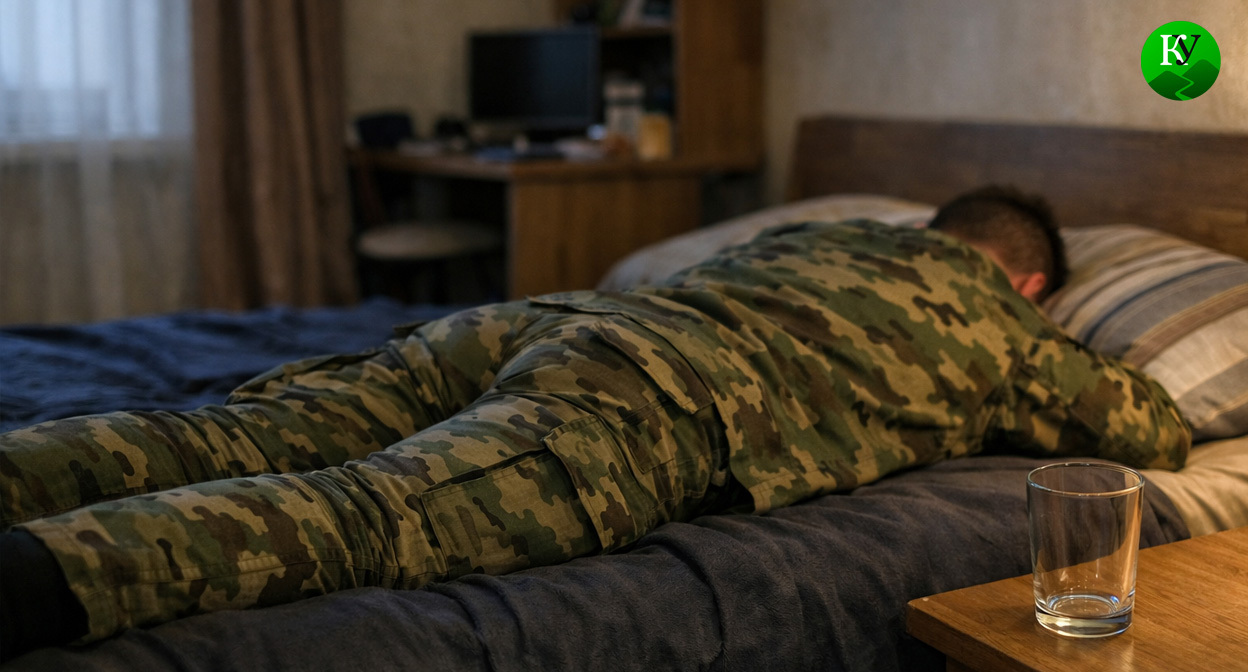 Военный в домашней обстановке. Иллюстрация создана «Кавказским узлом» с помощью ИИ в программе Copilot Военный в домашней обстановке. Иллюстрация создана «Кавказским узлом» с помощью ИИ в программе Copilot