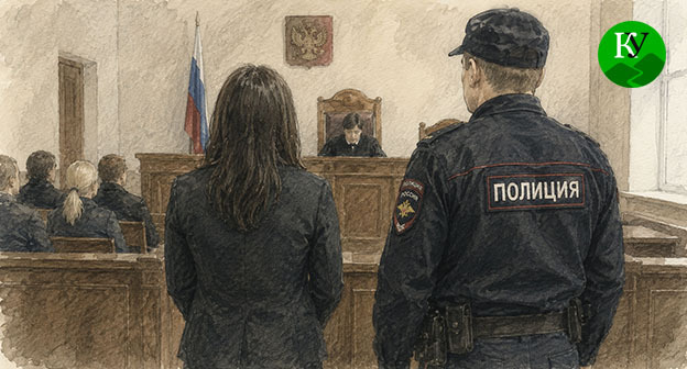 Женщина в зале суда. Иллюстрация создана "Кавказским узлом" при помощи ИИ в программе Copilot Женщина в зале суда. Иллюстрация создана "Кавказским узлом" при помощи ИИ в программе Copilot