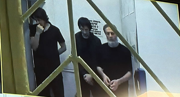 Кадр видеотрансляции во время суда. 4 сентября 2026 г. Скриншот видео Южный окружной военный суд Кадр видеотрансляции во время суда. 4 сентября 2026 г. Скриншот видео Южный окружной военный суд
