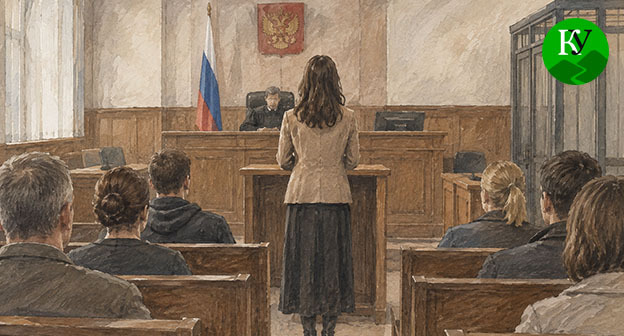 Женщина в зале суда. Иллюстрация создана "Кавказским узлом" при помощи ИИ в программе Copilot Женщина в зале суда. Иллюстрация создана "Кавказским узлом" при помощи ИИ в программе Copilot