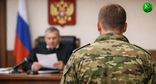 Военный в суде. Иллюстрация создана «Кавказским узлом» с помощью ИИ в программе Copilot