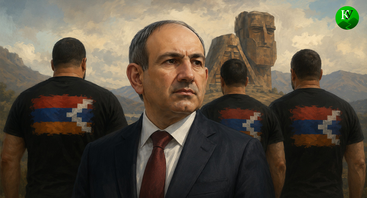 Пашинян и переселенцы. Иллюстрация создана «Кавказским узлом» с помощью ИИ в программе Copilot Пашинян и переселенцы. Иллюстрация создана «Кавказским узлом» с помощью ИИ в программе Copilot