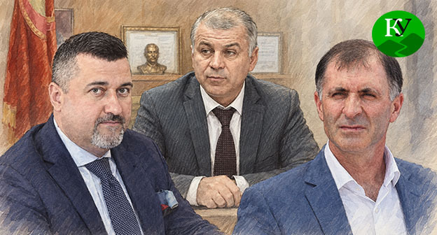 Федор Щукин, Самир Абдулхаликов, Камил Давдиев (слева направо). Иллюстрация создана "Кавказским узлом" при помощи ИИ в программе Copilot Федор Щукин, Самир Абдулхаликов, Камил Давдиев (слева направо). Иллюстрация создана "Кавказским узлом" при помощи ИИ в программе Copilot
