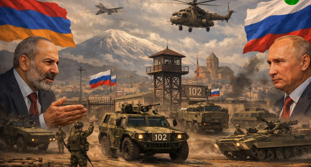 База в Гюмри. Иллюстрация создана "Кавказским узлом" с помощью ИИ в программе Copilot
