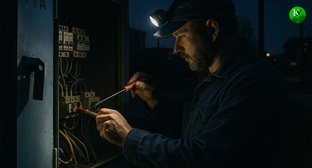 Electrician. Illustration created by the 'Caucasian Knot' using AI in the Copilot program